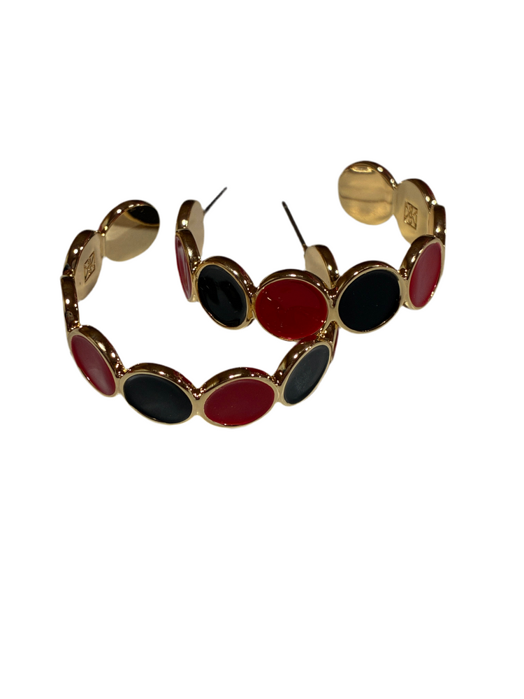 Lyla Earrings- Red & Black