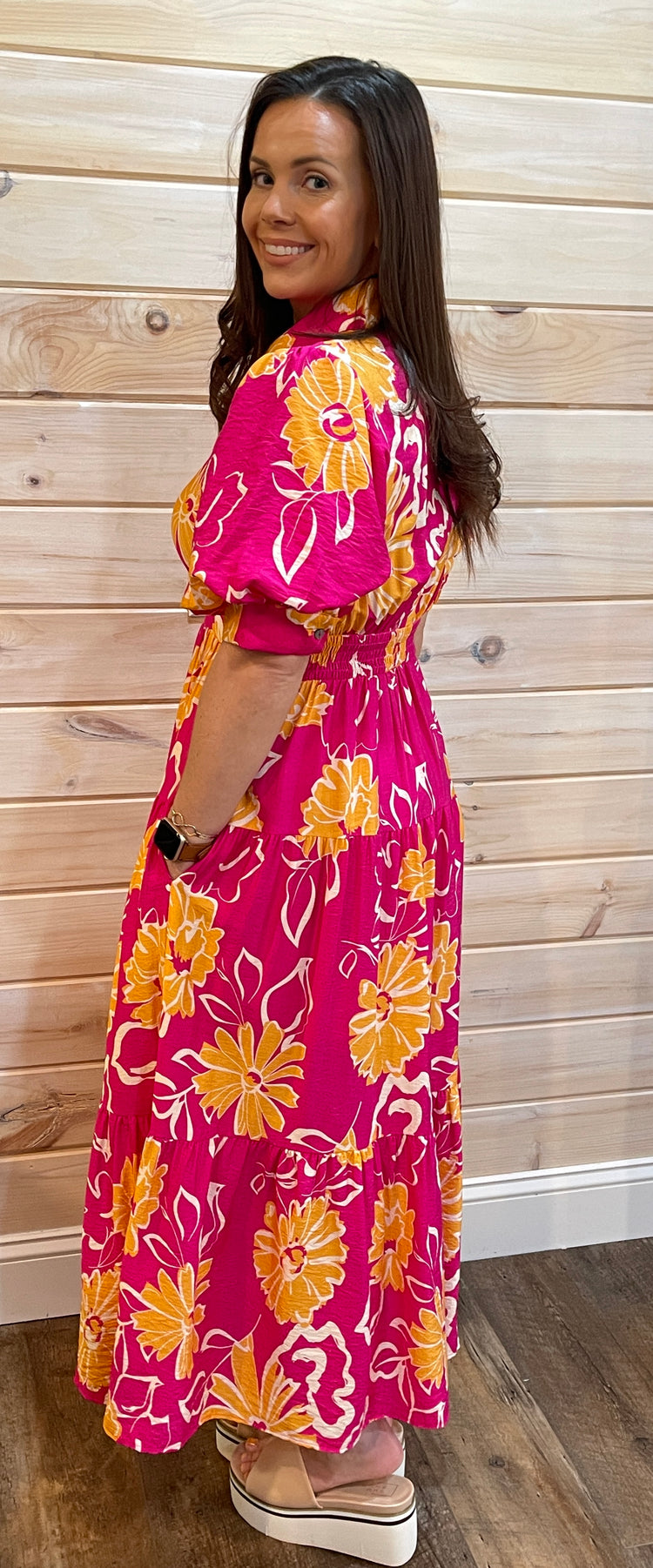 Ready for a Stroll Floral Midi Dress