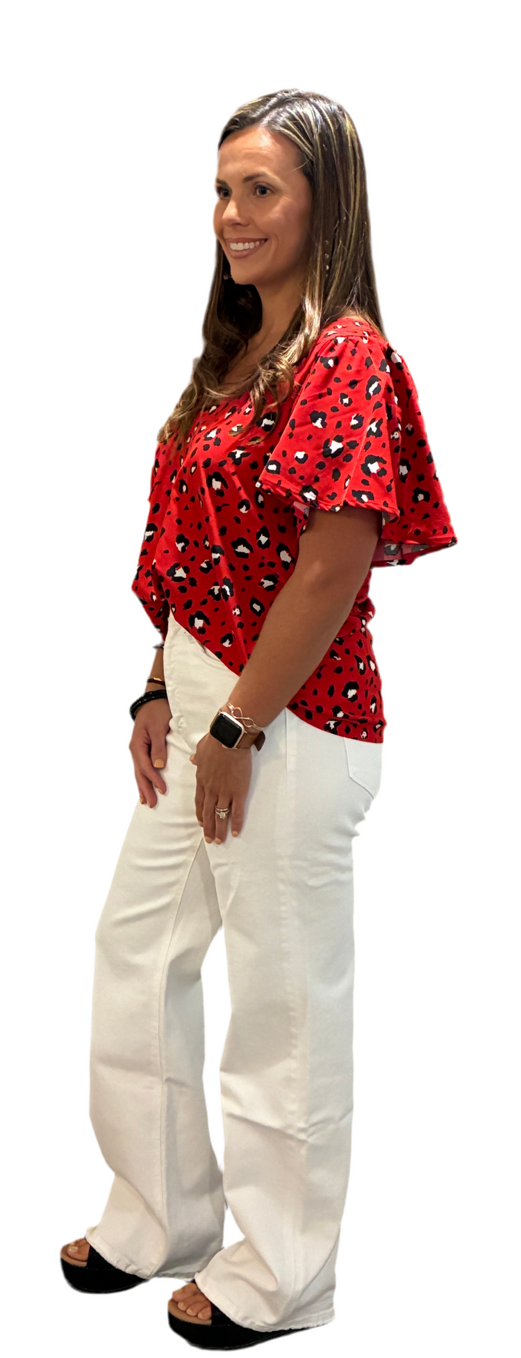 Paisley Top- Party Animal: Red & Black