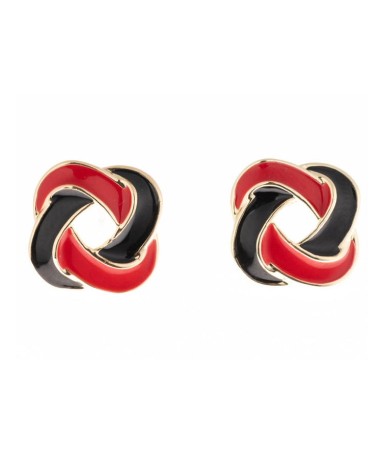 Annie Earrings- Red & Black