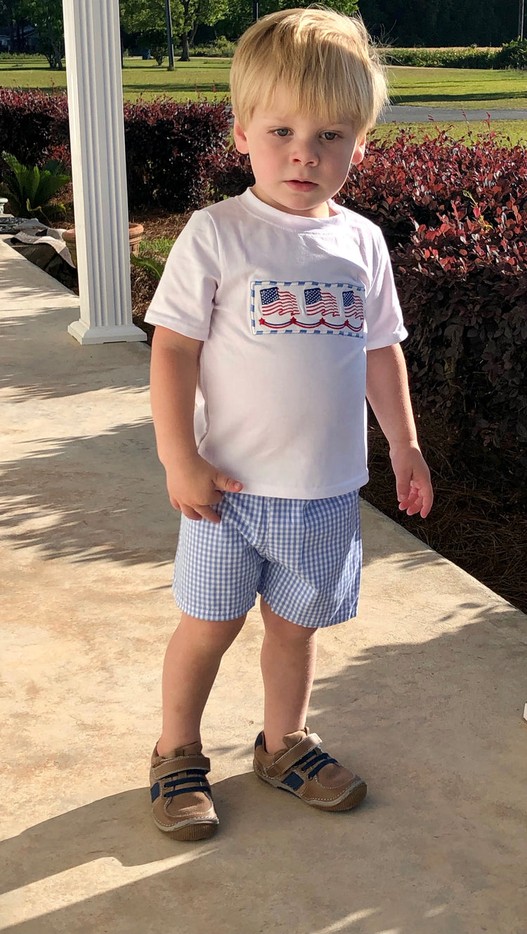 Gingham Flag Boy Set