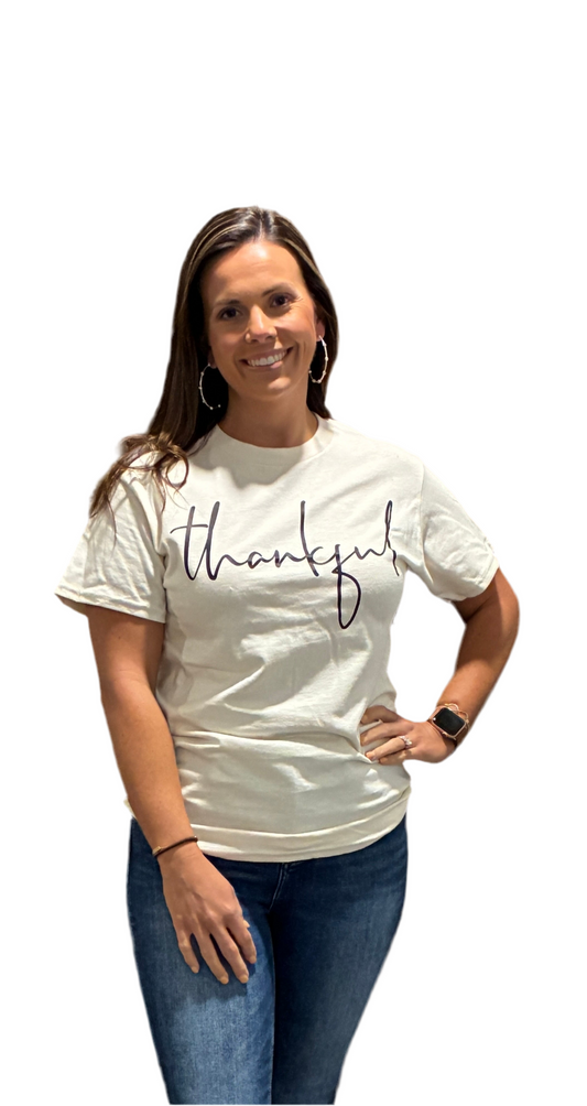 Thankful Script Tee