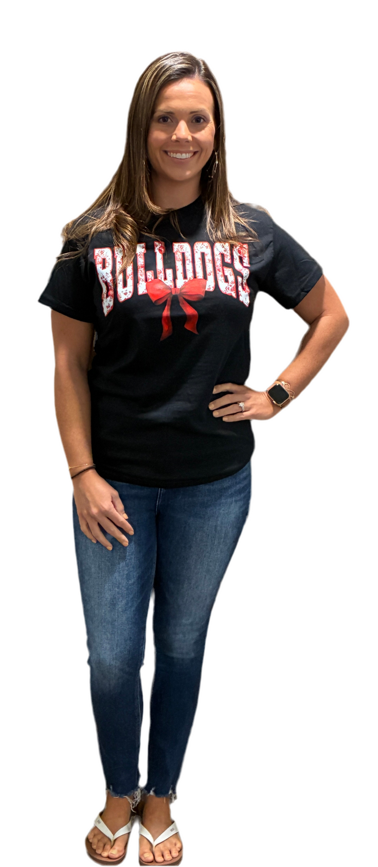 Chinoiserie Bulldogs Coquette Bow Tee