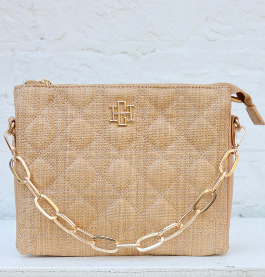Ariana Crossbody Natural Quilted
