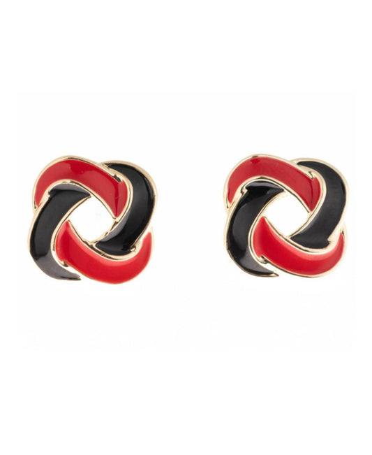 Annie Earrings- Red & Black