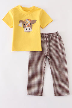Cow Pants Boy Set